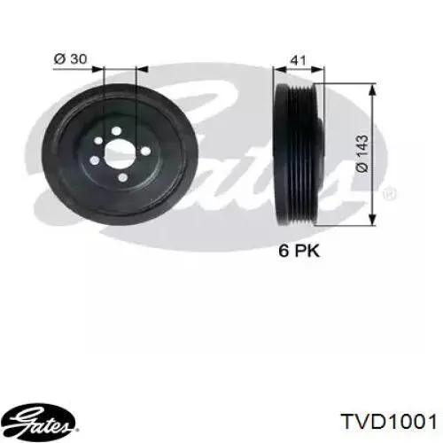 Polia de cambota Gates TVD1001 preço, a partir de 43,99 USD
