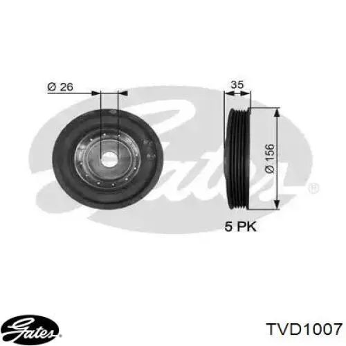 TVD1007 Gates Polia de cambota