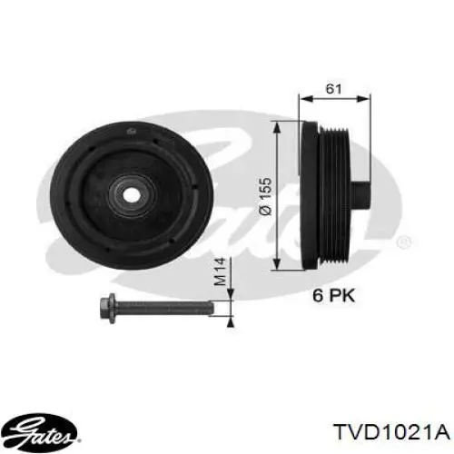 Polia de cambota Gates TVD1021A preço, a partir de 92,99 USD