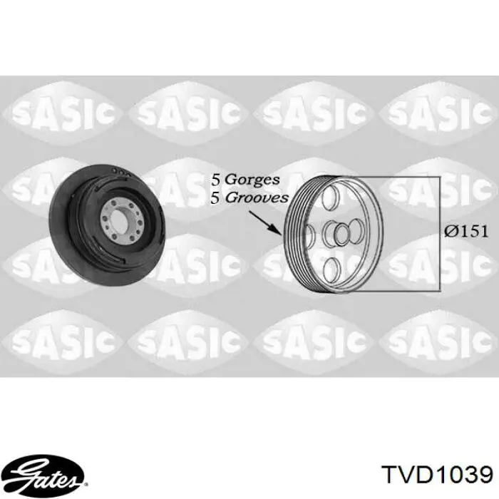 Compre VD1025 Continental/Siemens Polia de cambota