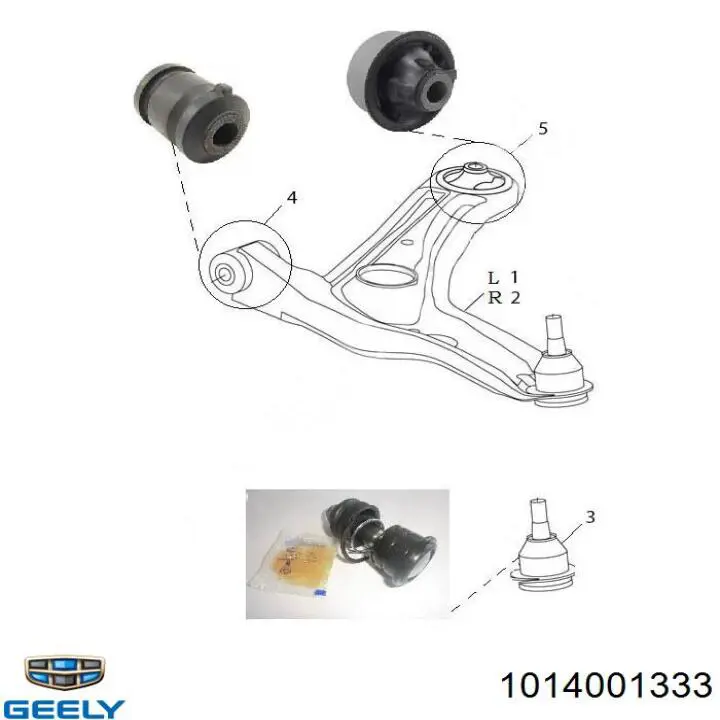 1014001333 Geely Suporte de esfera inferior
