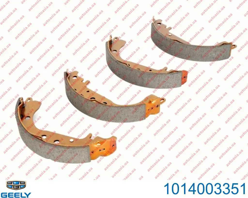 Sapatas do freio traseiras de tambor 1014003351 Geely