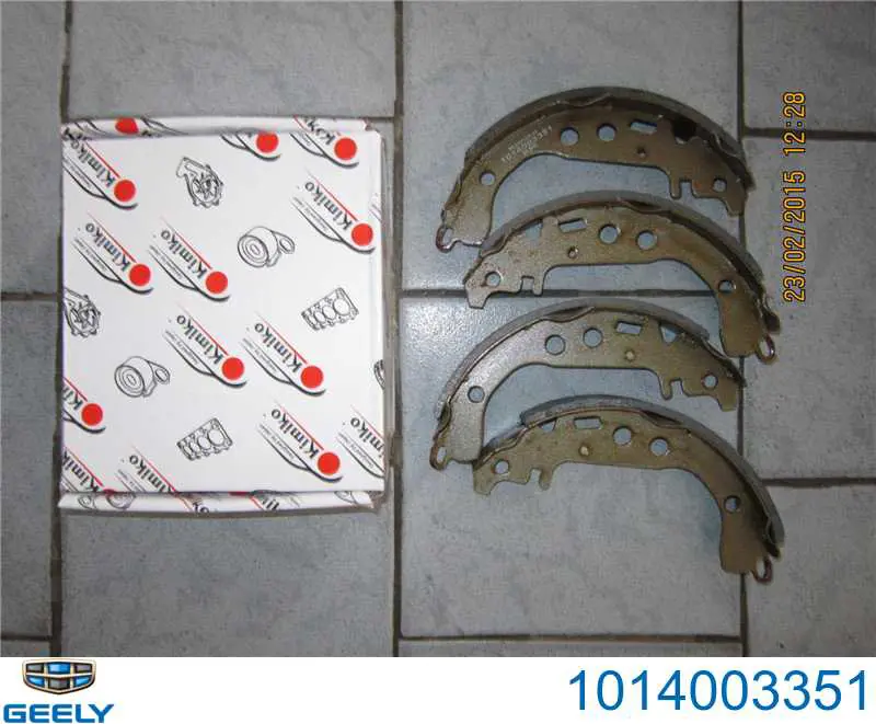 Sapatas do freio traseiras de tambor Geely 1014003351