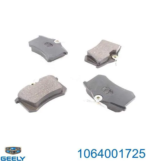 Sapatas do freio traseiras de disco 1064001725 Geely