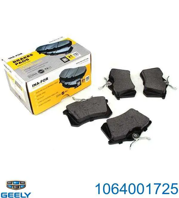Sapatas do freio traseiras de disco 1064001725 Geely