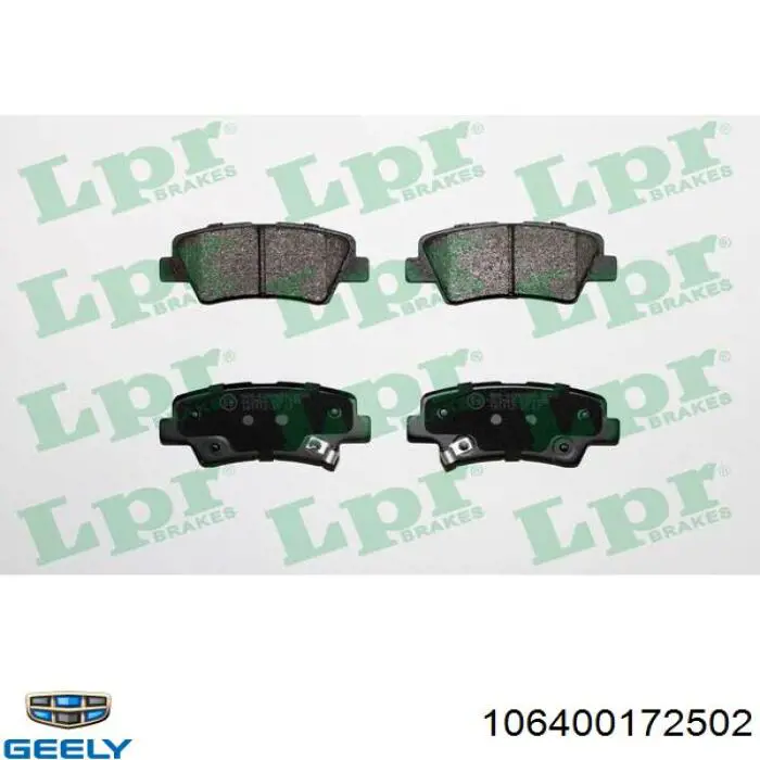 Compre 106400172502 Geely Sapatas do freio traseiras de disco