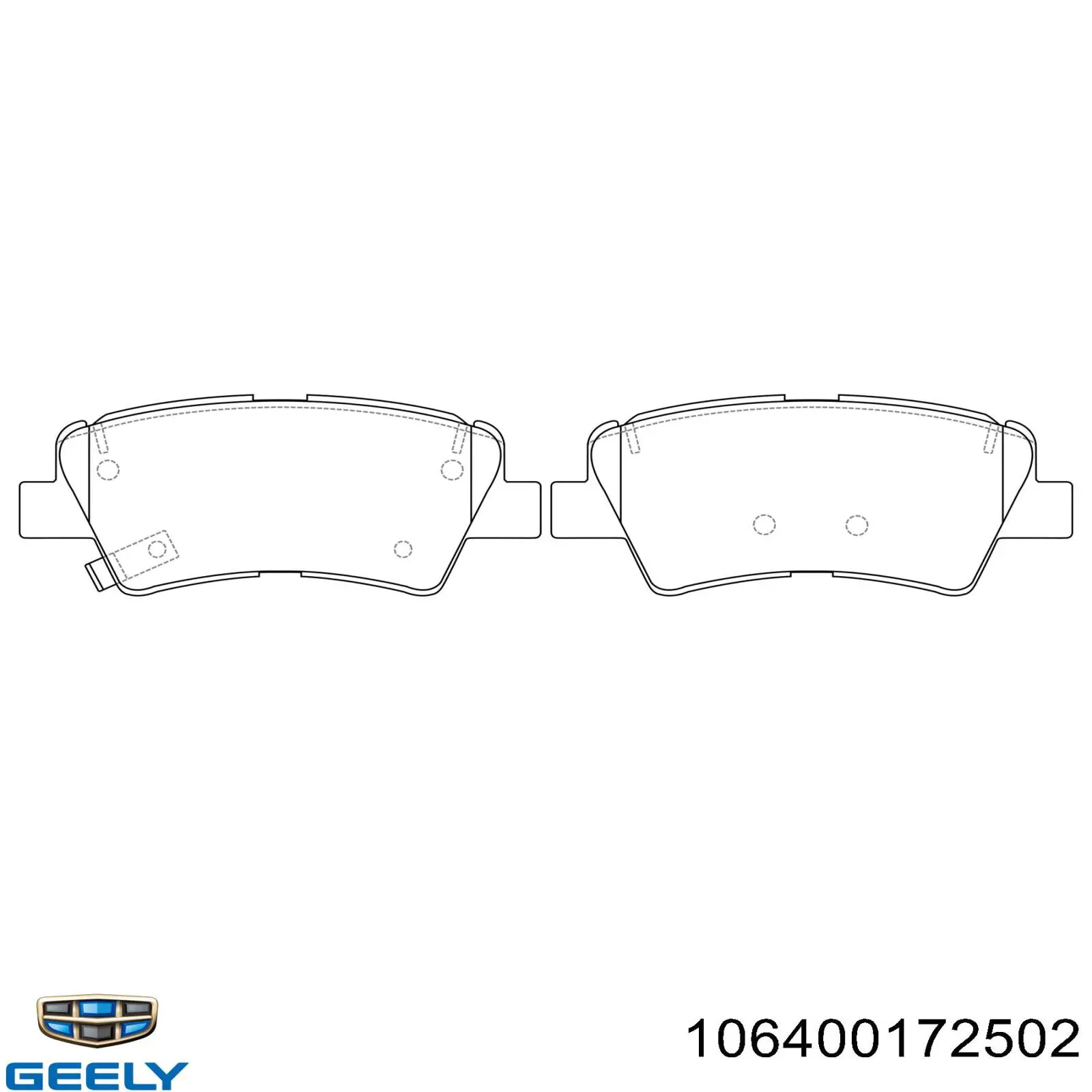 Sapatas do freio traseiras de disco 106400172502 Geely