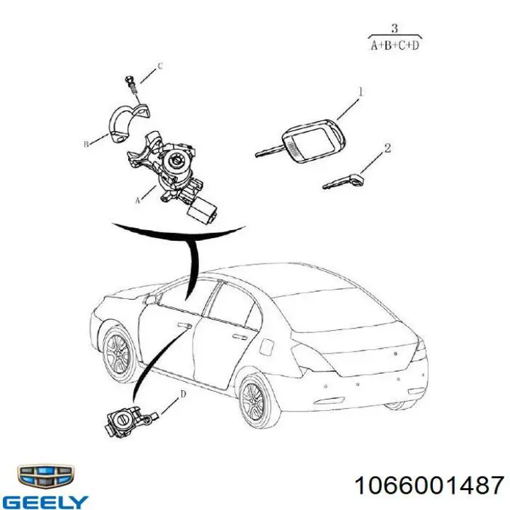 1066001487 Geely Bobina de ignição