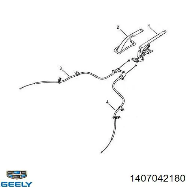 Cabo do freio de estacionamento traseiro direito para Geely CK I 