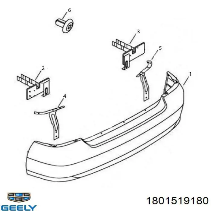 Pára-choque traseiro para Geely CK I 