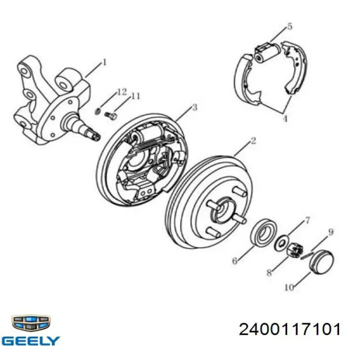 Rolamento interno de cubo traseiro para Geely CK I 