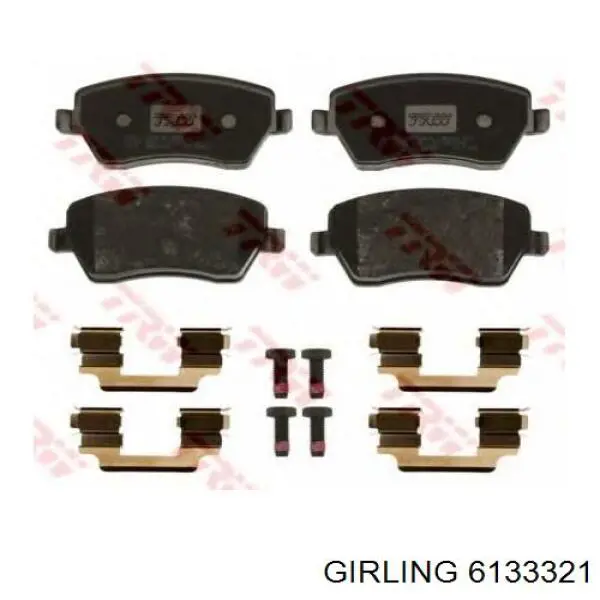 Compre 6133321 Girling Sapatas do freio dianteiras de disco