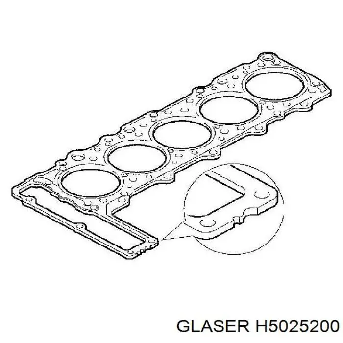 H5025200 Glaser Vedante de cabeça de motor (CBC)