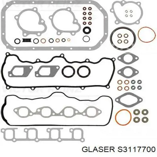 Kit de vedantes de motor completo S3117700 Glaser