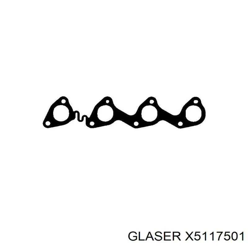 X5117501 Glaser Vedante de tubo coletor de escape