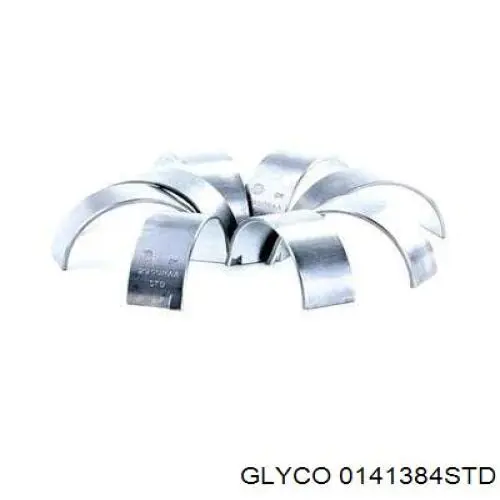 0141384STD Glyco Folhas inseridas de cambota de biela, kit, padrão (STD)