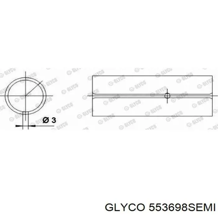 553698SEMI Glyco Bucha de biela