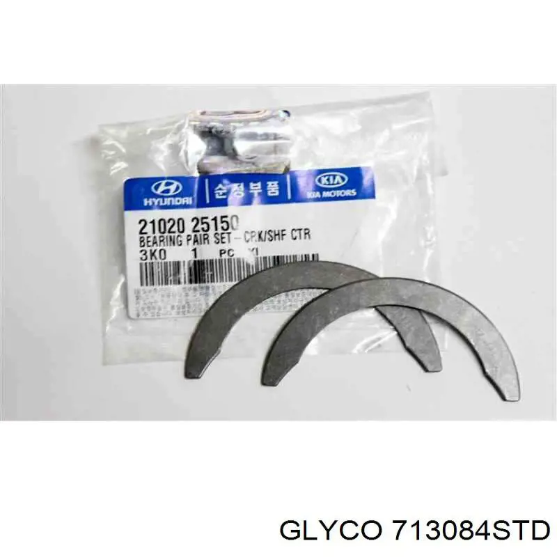 713084STD Glyco Folhas inseridas de cambota de biela, kit, padrão (STD)
