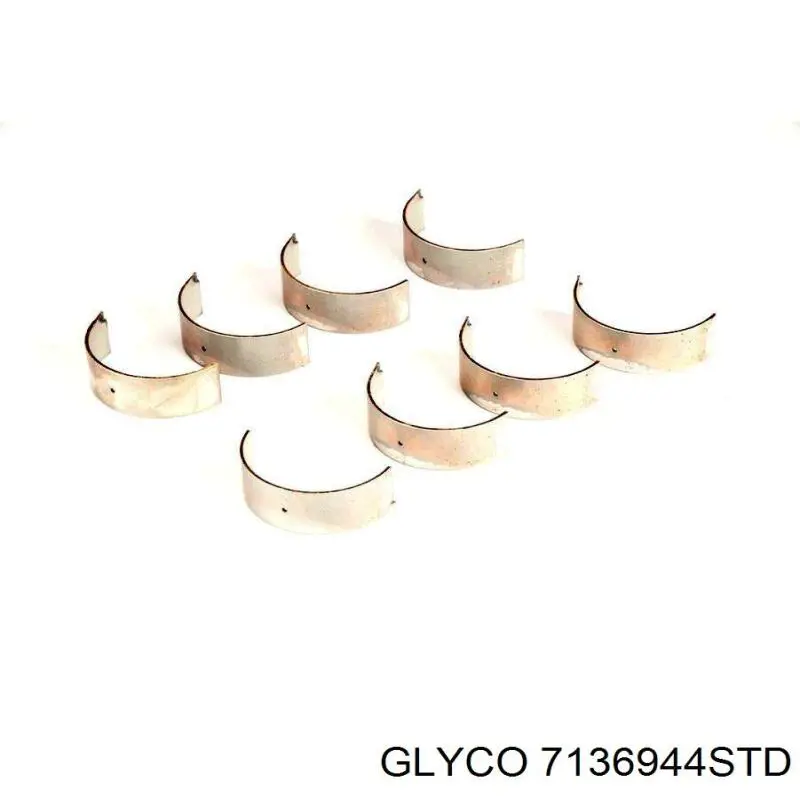7136944STD Glyco Folhas inseridas de cambota de biela, kit, padrão (STD)