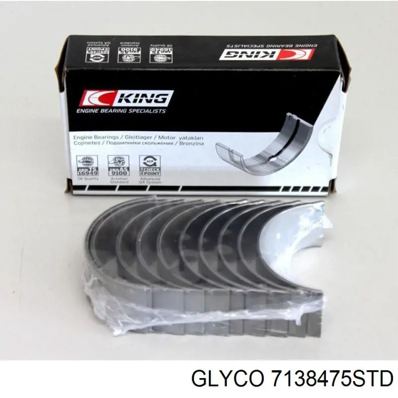 Compre 7138475STD Glyco Folhas inseridas de cambota de biela, kit, padrão (STD)