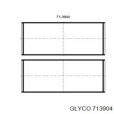 713904 Glyco Folhas inseridas de cambota de biela, kit, padrão (STD)