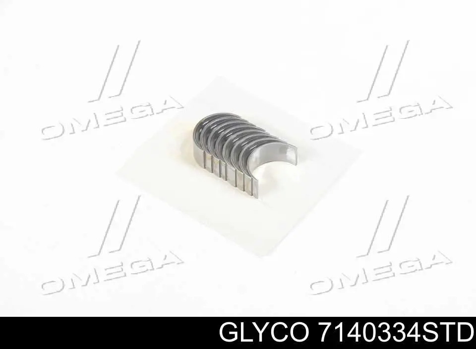 7140334STD Glyco Folhas inseridas de cambota de biela, kit, padrão (STD)