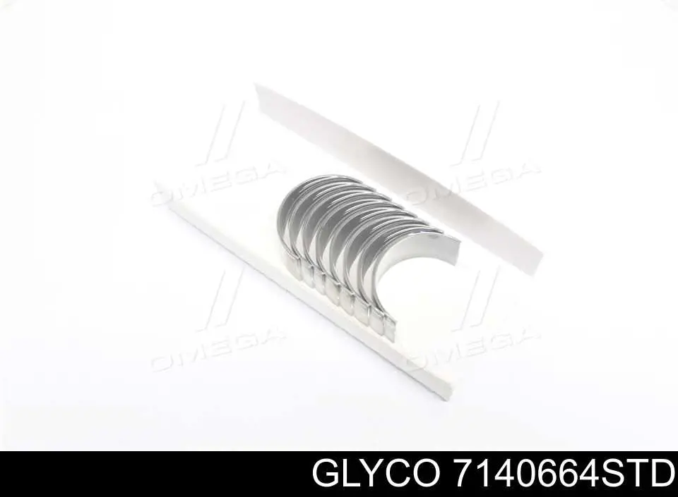 7140664STD Glyco Folhas inseridas de cambota de biela, kit, padrão (STD)