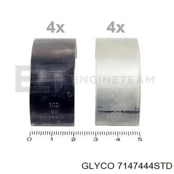 Compre 7147444STD Glyco Folhas inseridas de cambota de biela, kit, padrão (STD)