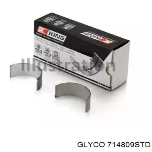 714809STD Glyco Folhas inseridas de cambota de biela, kit, padrão (STD)