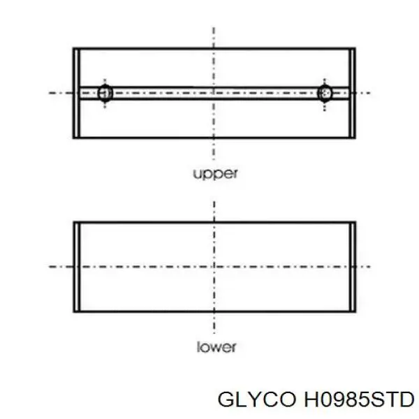 H0985STD Glyco Folhas inseridas principais de cambota, kit, padrão (STD)