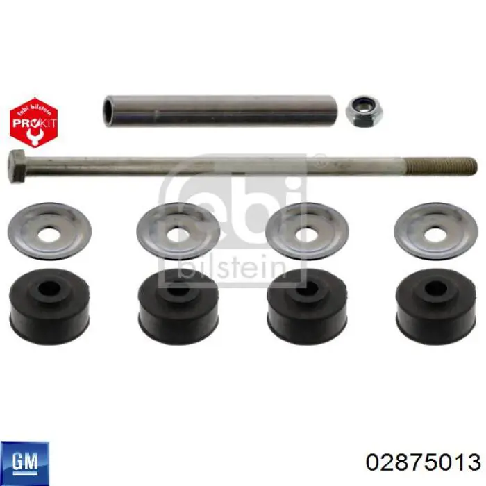 Compre 02875013 General Motors Bucha de suporte dianteiro de estabilizador