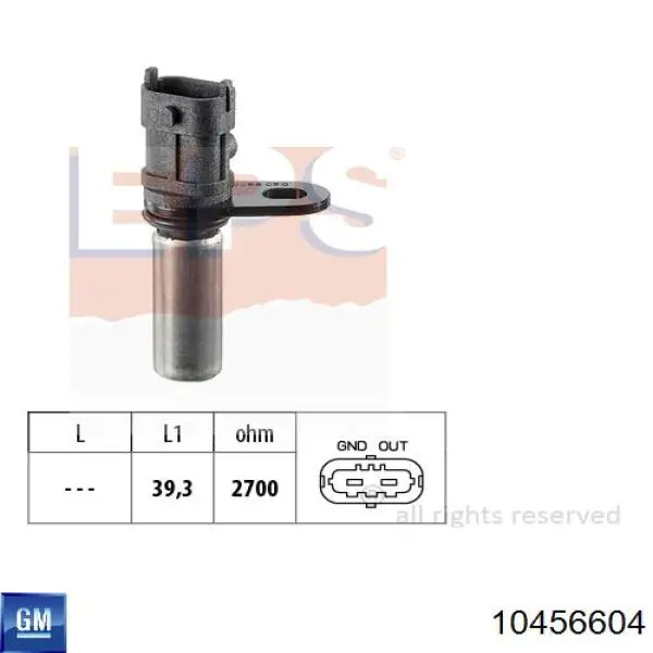 Sensor de posição (de revoluções) de cambota General Motors 10456604 preço, a partir de 21,56 USD