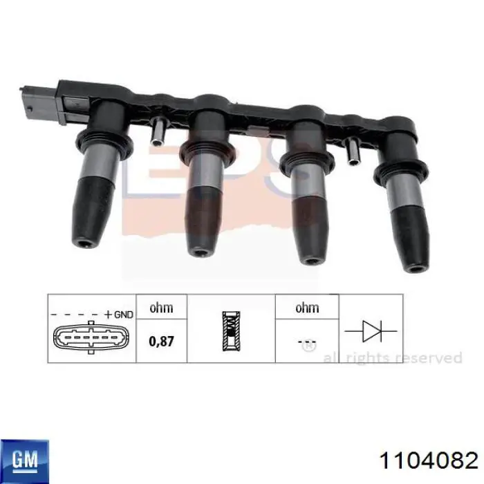 Bobina de ignição General Motors 1104082
