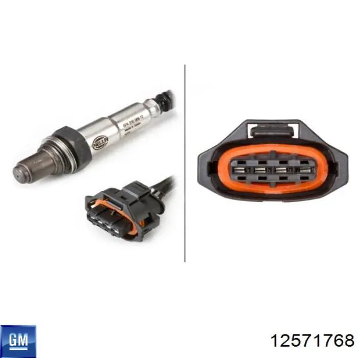 12571768 General Motors Sonda lambda, sensor de oxigênio até o catalisador