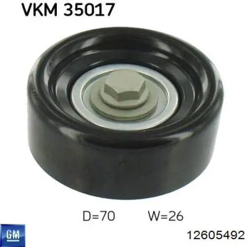Rolo de reguladora de tensão da correia de transmissão 12605492 General Motors