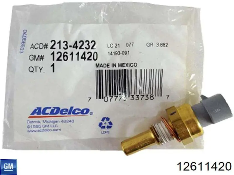 Sensor de temperatura do fluido de esfriamento General Motors 12611420 preço, a partir de 11,85 USD