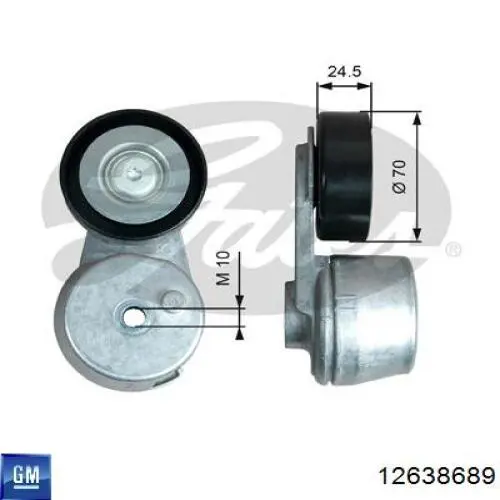 12638689 General Motors Reguladora de tensão da correia de transmissão