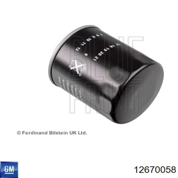 Compre 12670058 General Motors Filtro de óleo