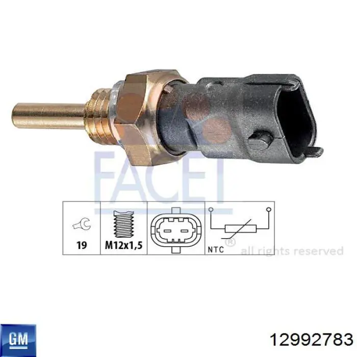 Sensor de temperatura do fluido de esfriamento General Motors 12992783 preço, a partir de 6,10 USD
