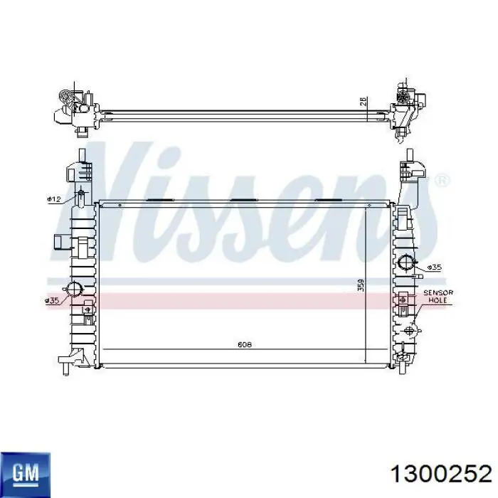 Compre 1300252 General Motors Radiador de esfriamento de motor