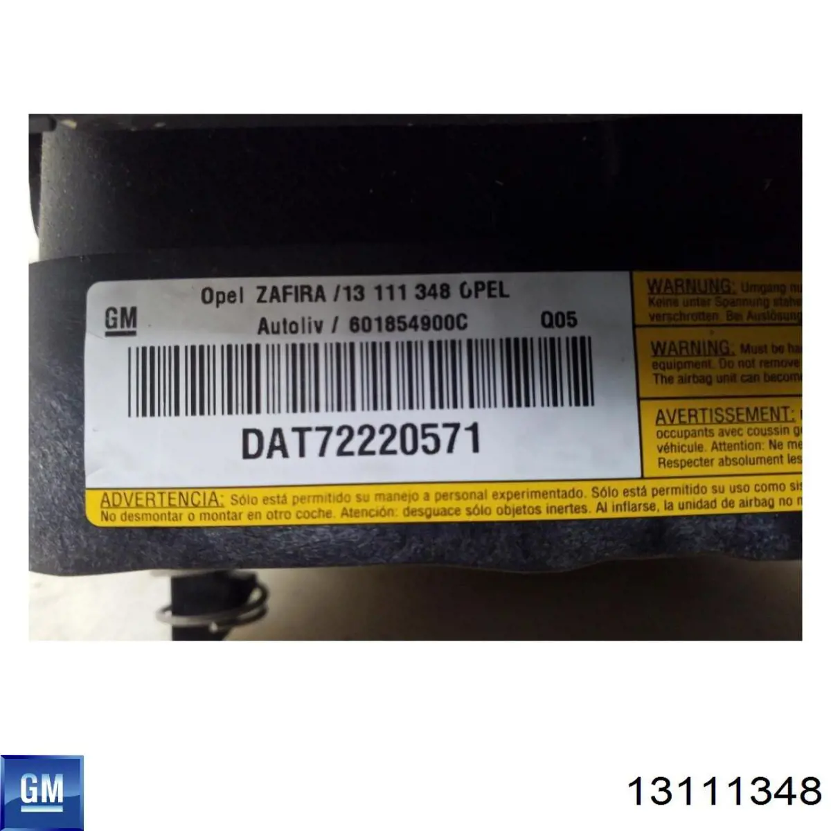 Cinto de segurança (AIRBAG) de condutor General Motors 13111348 preço, a partir de 44,33 USD