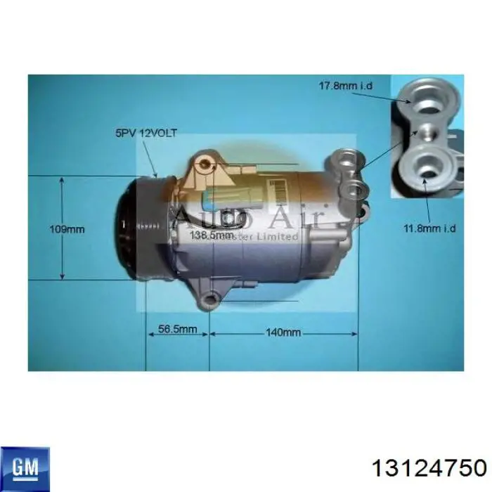 13124750 General Motors Compressor de aparelho de ar condicionado