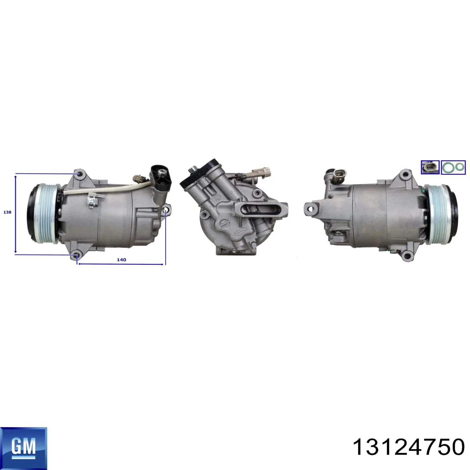 Compre 13124750 General Motors Compressor de aparelho de ar condicionado