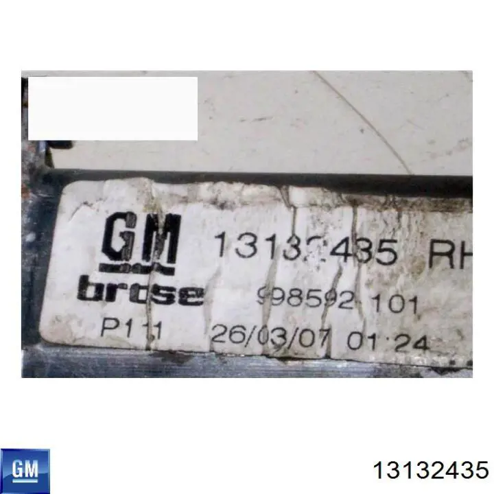 13132435 General Motors Motor de acionamento de vidro da porta dianteira direita