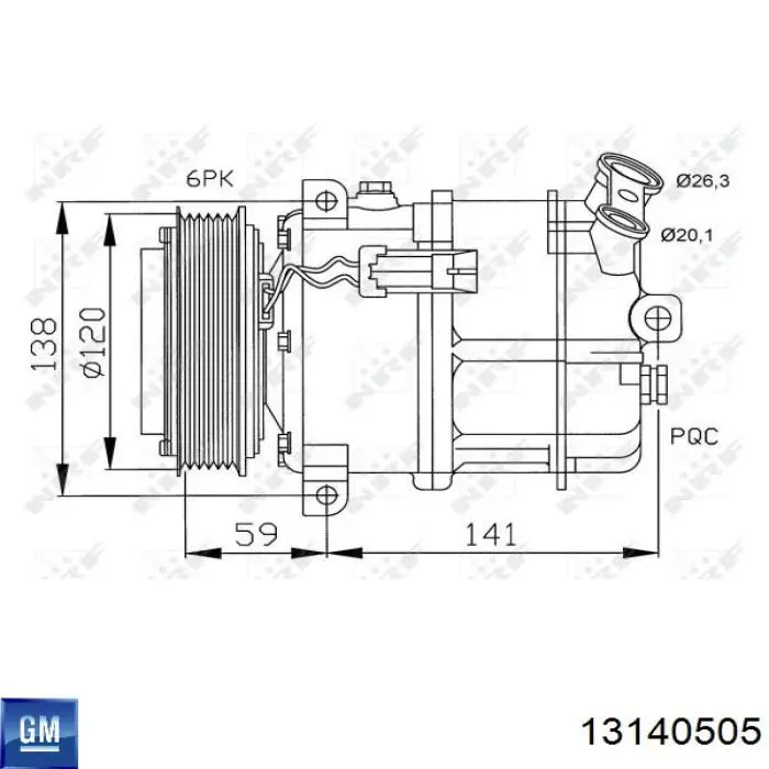 Compre 13140505 General Motors Compressor de aparelho de ar condicionado