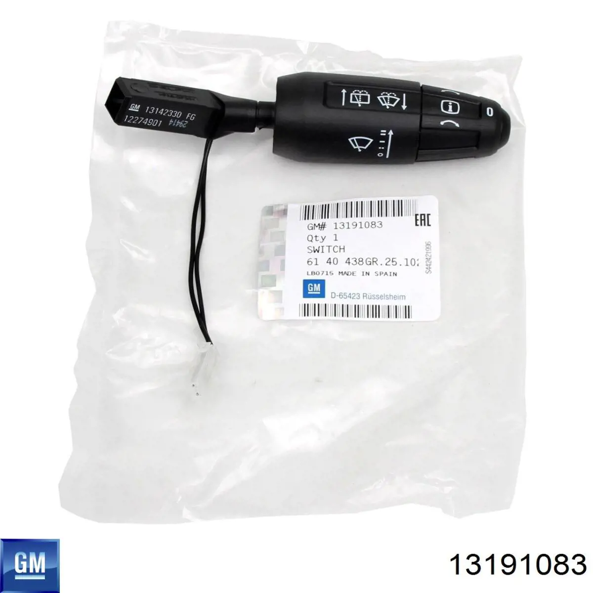 Compre 6140438 Opel Comutador direito instalado na coluna da direção