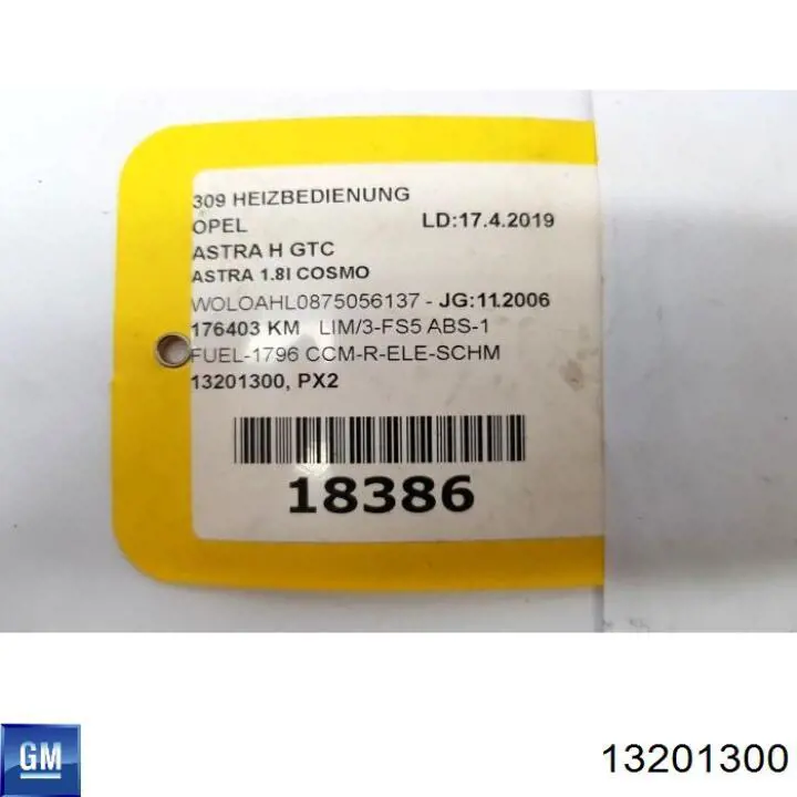 Unidade de controlo dos modos de aquecimento/condicionamento Opel 6822065 preço, a partir de 46,55 USD
