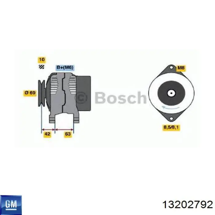 13202792 General Motors Coxim (suporte) dianteiro de motor