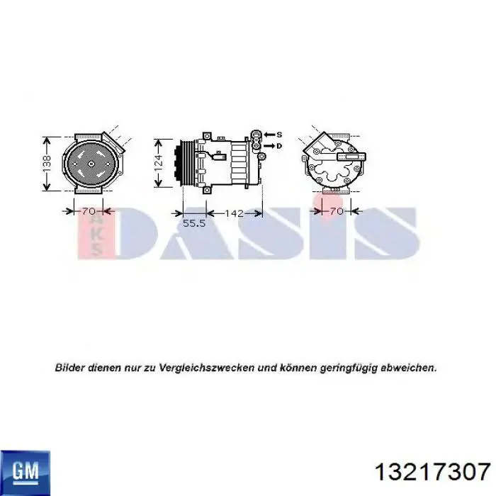 13217307 General Motors Compressor de aparelho de ar condicionado