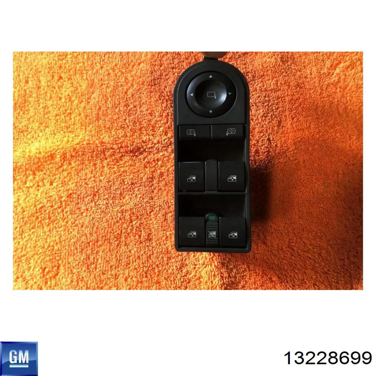 Unidade de botões dianteira esquerda de controlo de elevador de vidro General Motors 13228699